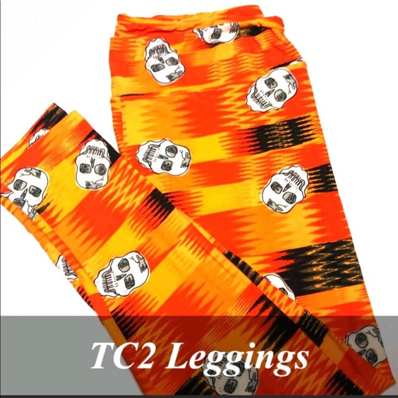 LULAROE 💀SKULL💀 HALLOWEEN LEGGINGS - Picture 1 of 3